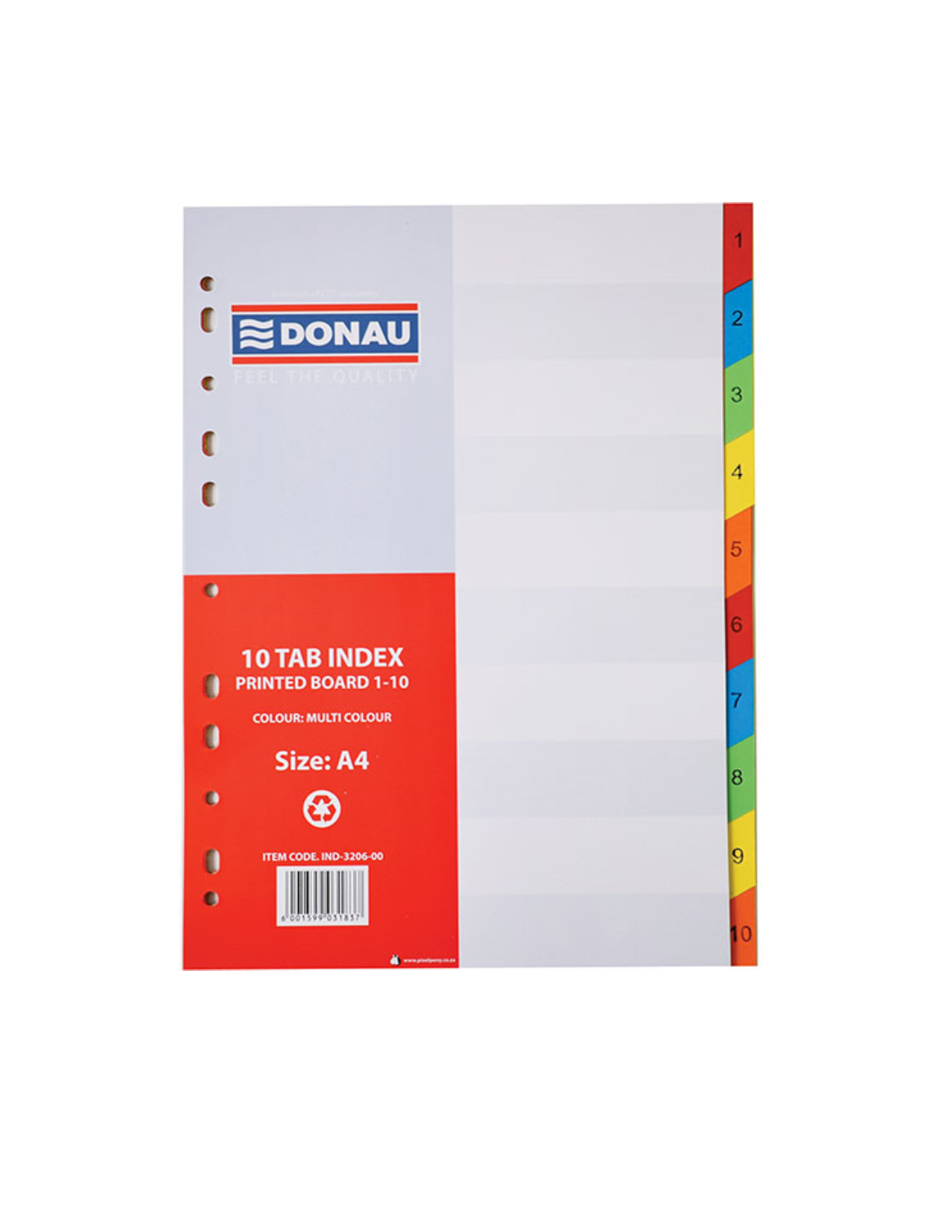DONAU-MULTI-COLOUR-BOARD-INDEX-10-TAB-PRINTED-1 DONAU-MULTI-COLOUR-BOARD-INDEX-10-TAB-PRINTED-1